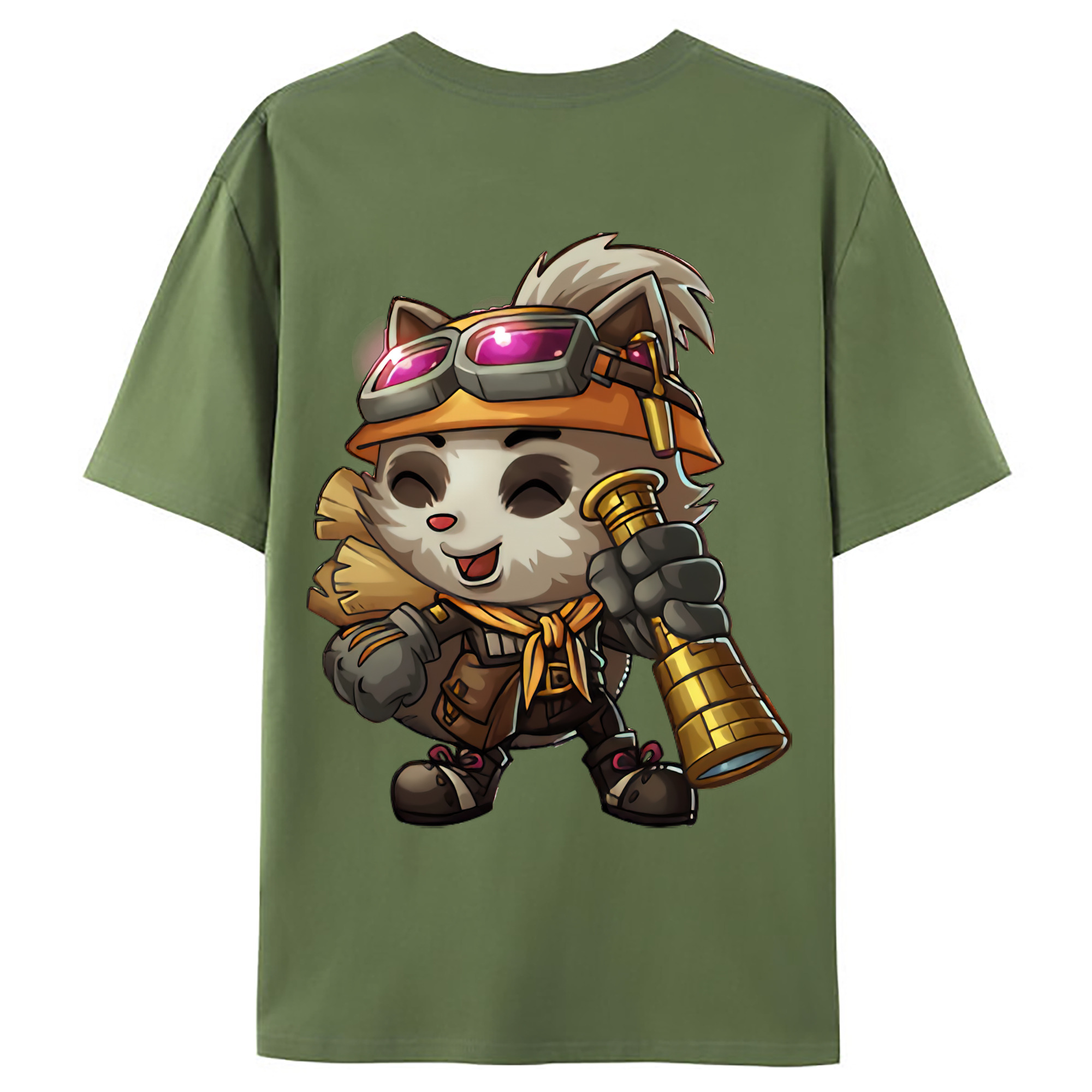 （画像用） リーグ・オブ・レジェンド League of Legends LOL 綿100％ メンズ半袖Tシャツ（バックプリント） 通気性